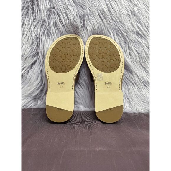 COACH Women's Issa Slip-On Flat Sandals - Walnut 6.5B - Picture 3 of 9